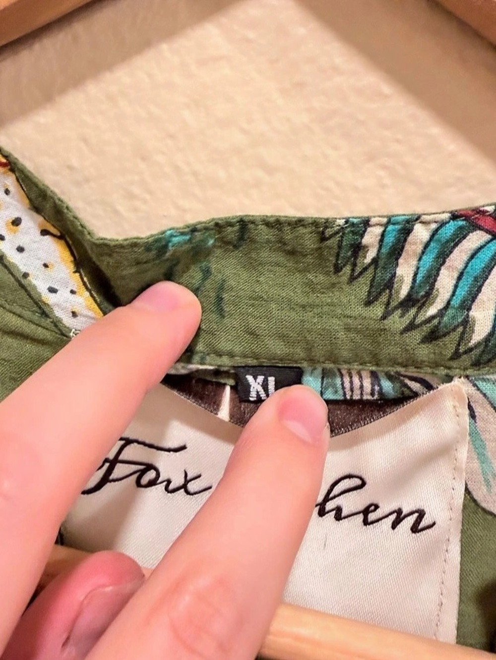 Anthropologie Fox & Hen Animal Print Maxi Dress Cotton in Green Size XL - Picture 10 of 15